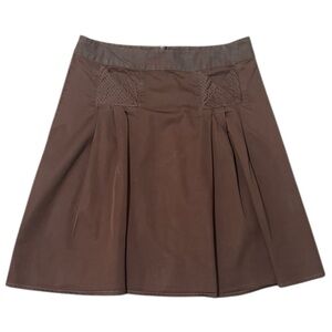 Burning Torch Brown A Line Skirt Pockets Vintage Vibes Y2K 90’s Boho Party L